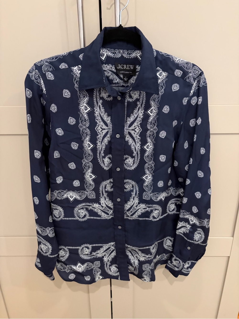 J. Crew bandana print viscose shirt